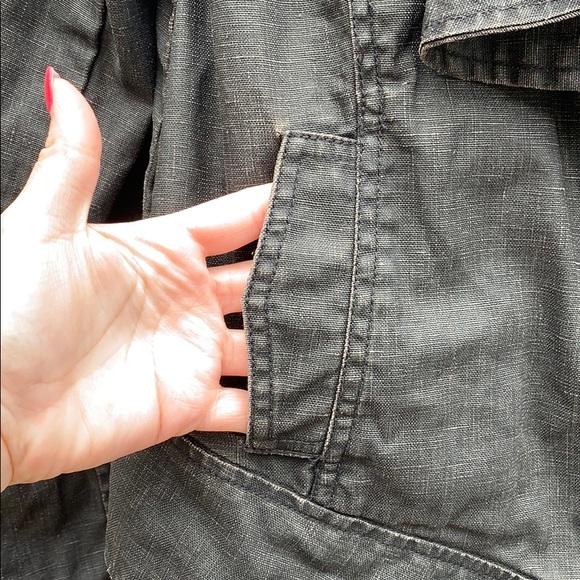 CABI waxed linen moto jacket style 901 medium - Picture 5 of 16